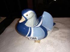 A blue & white NAO Mallard duck