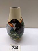 A Moorcroft RSPB Manx Shearwater vase.