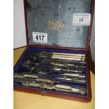 Set of high quality draughtsmen instruments By Stanley, Gt Turnstile, Complete in original box