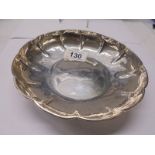 A hall marked silver bowl, 18cm diameter, 11.5 ounces.