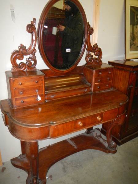 A Victorian mahogany Duchy dressing table.