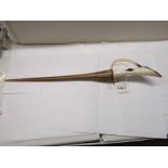 An early 20th century sword made from a swordfish bill with bone and horn hilt, bill 39cm long,