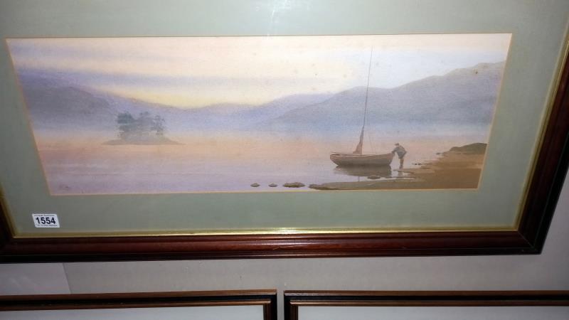 A f/g watercolour of Bassen Thwaite lake signed M Grant - Image 2 of 2