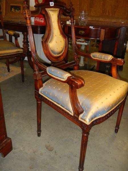 Three good Victorian mahogany salon chairs. COLLECT ONLY. - Image 3 of 3