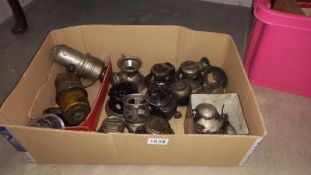 A quantity of carbide lamp spares etc.