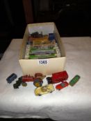 A box of die cast including Dinky, Lone star & Matchbox etc.