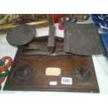 Victorian large brass postal scales