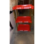 A vintage plastic Coca Cola point of sale 3 tier bottle stand (COLLECT ONLY)
