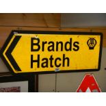 An AA Brands Hatch direction sign.