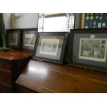 A set of four framed and glazed early 20th century engravings.