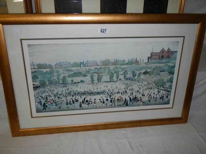 A framed and glazed L S Lowry print, signed and dated 1944. 81 x 52 cm - Image 4 of 4