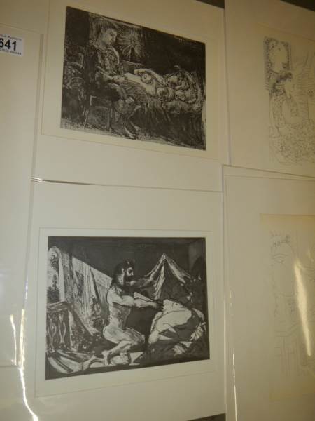 Pablo Picasso (1881-1973) Collection of 6 x prints mainly nudes circa 1956 Vollard suite. - Image 4 of 11