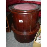 A Victorian mahogany circular commode. COLLECT ONLY.