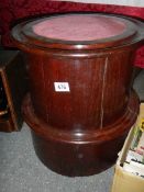 A Victorian mahogany circular commode. COLLECT ONLY.