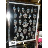 29 novelty silver/925 owl pendants with glass eyes. Various sizes 15-45 mm, some not clearly marked,