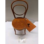 A 1/6 scale Leopold Museum shop model of a Minimobel Thonet Stuhl bentwood chair.