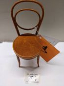 A 1/6 scale Leopold Museum shop model of a Minimobel Thonet Stuhl bentwood chair.