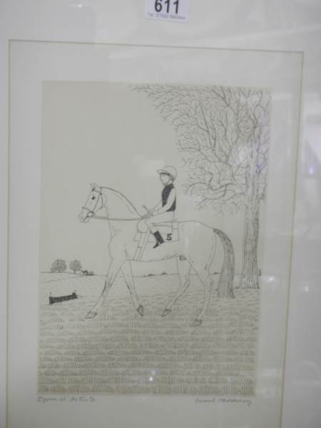 A signed framed and glazed Vincent Haddersley print, 45 x 55 cm. - Image 2 of 4