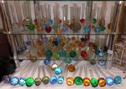 A large collection of controlled bubble bud vases (COLLECT ONLY)