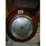 An aneroid barometer.