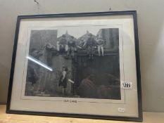 A framed & glazed pencil photo print of 'our gang of children'