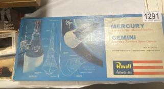 A Mercury & Gemini boxed set by Revell 1/48 scale (completeness unknown)
