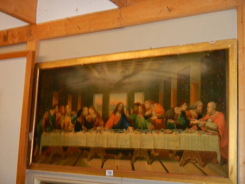 A framed print of The Last Supper. - Image 2 of 4