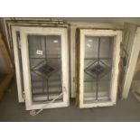 12 stained glass windows 1930's (1 A/F)