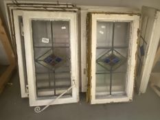 12 stained glass windows 1930's (1 A/F)