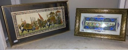 A pair of oriental pictures