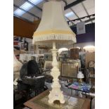 A vintage plaster ormalu table lamp (height 96cm)