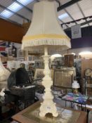 A vintage plaster ormalu table lamp (height 96cm)