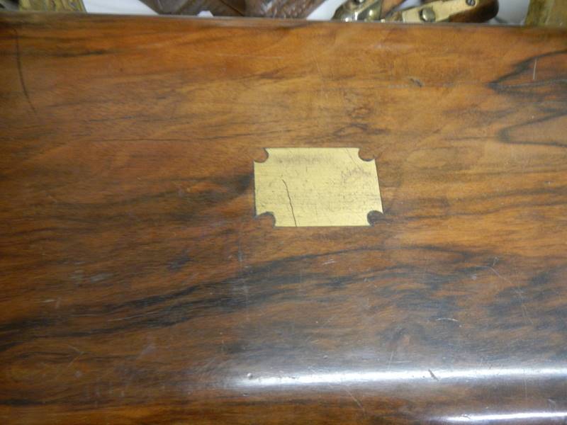 A Victorian mahogany writing box. - Image 3 of 5