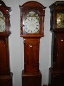 A good 8 day painted dial Long case clock, in working order.