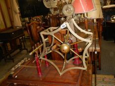 A Victorian brass wool winding machine, COLLECT ONLY.