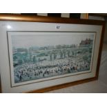 A framed and glazed L S Lowry print, signed and dated 1944. 81 x 52 cm