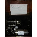 Crosby steam indicator Number 9710 with recording drum (no springs?) in fitted box.