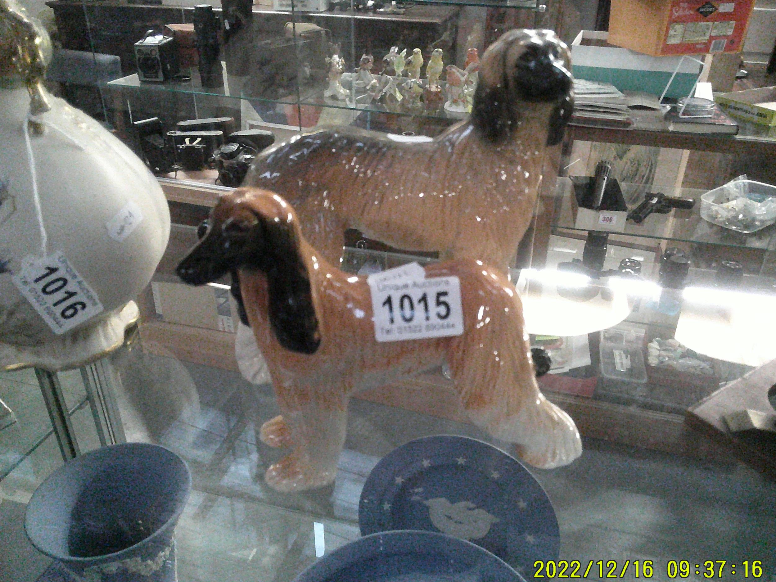 A Beswick Hajabah of Davlen Afghanhound and another unnmarked one