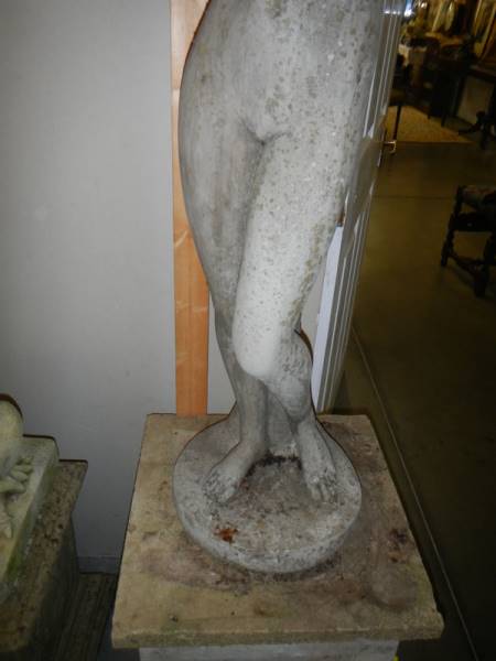 A nude female statue on pedestal. COLLECT ONLY. - Image 3 of 5