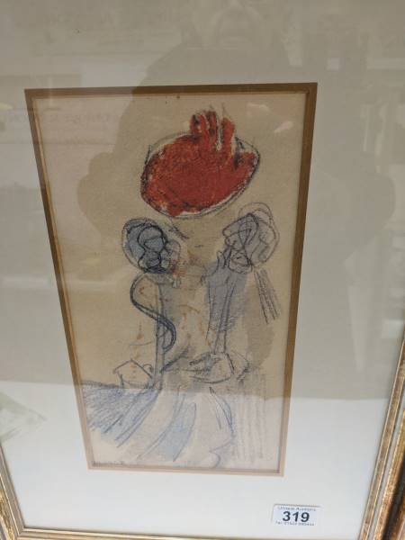 A pair of framed and glazed fashion studies. - Image 2 of 3