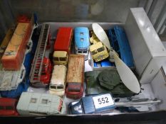 A good lot of 1950's Corgi commercial vehicles inc. Commer moblie shops, Landrover with missile,