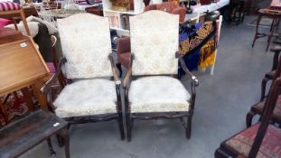 A pair of 19th/20th century carver chairs COLLECT ONLY.