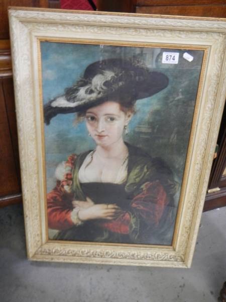 Late Flemish school portrait of Suzanne Fourment, known as "Chapeau de Paielle",