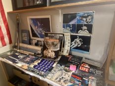 A good lot of space related items including posters, records & magazines etc.
