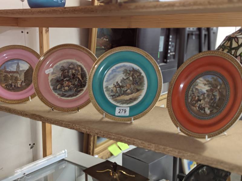 Four Victorian Pratt ware plates. - Image 2 of 6