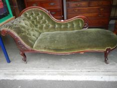 A single end Victorian chaise longue.