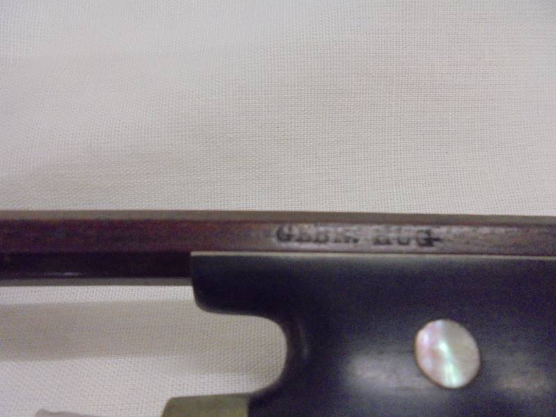 A 19th century violin bow by GEBR.HUG, 74 cm long. - Image 7 of 7