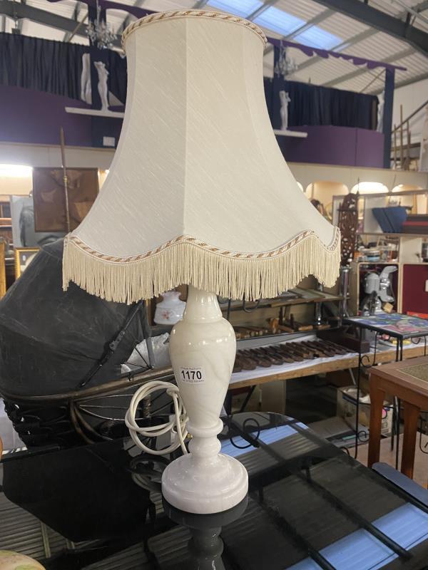 A white marble Table Lamp