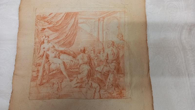 A 16th/17th century drawing of a religious scene - Image 4 of 5