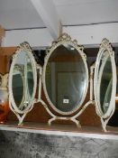 A good French style retro triple dressing table mirror.